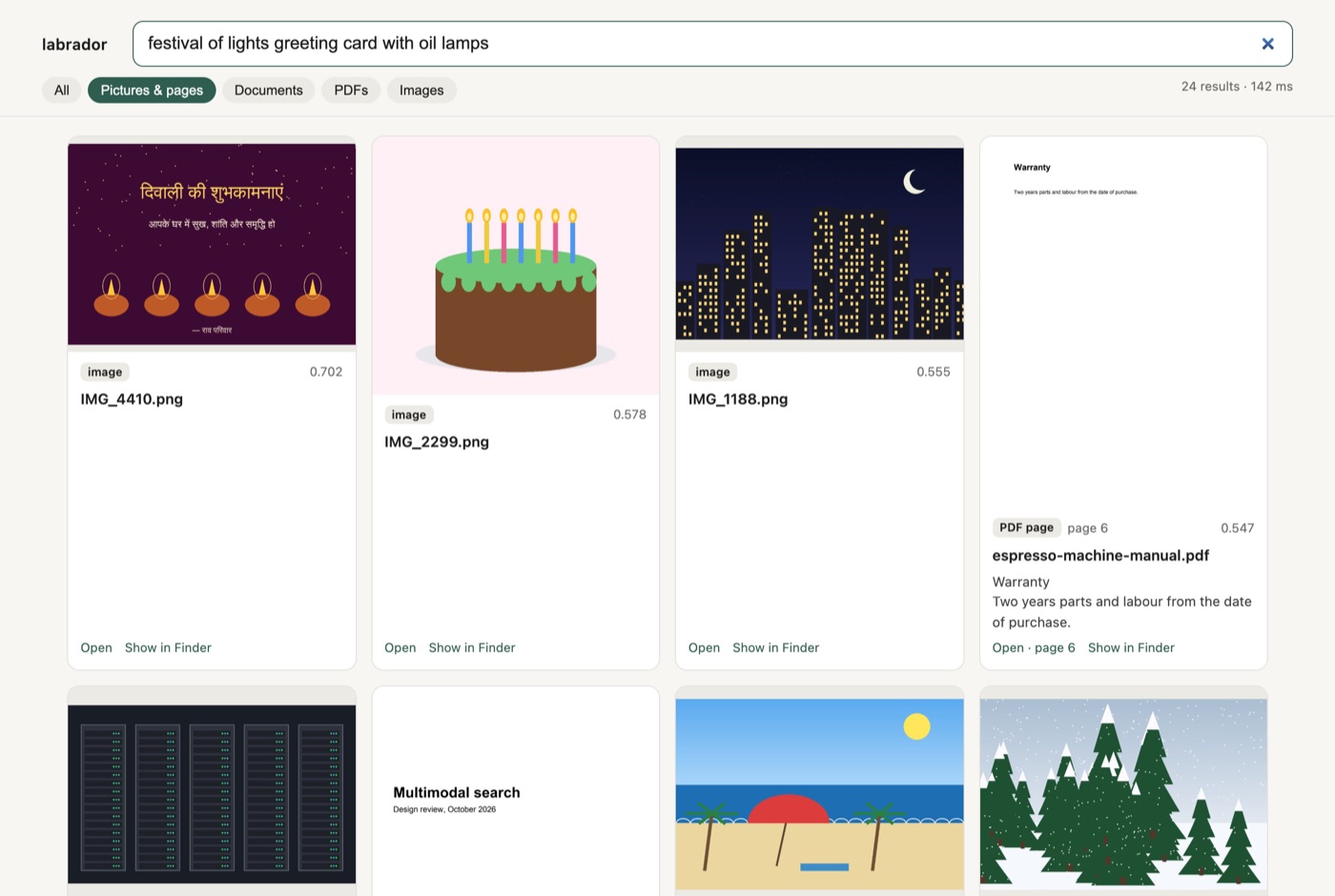 labrador results for 'festival of lights greeting card with oil lamps' filtered to pictures